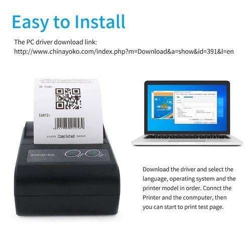 58mm Mini Portable Thermal Printer Wireless