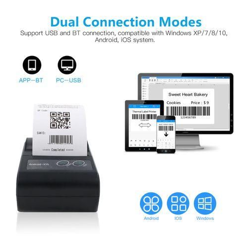 58mm Mini Portable Thermal Printer Wireless