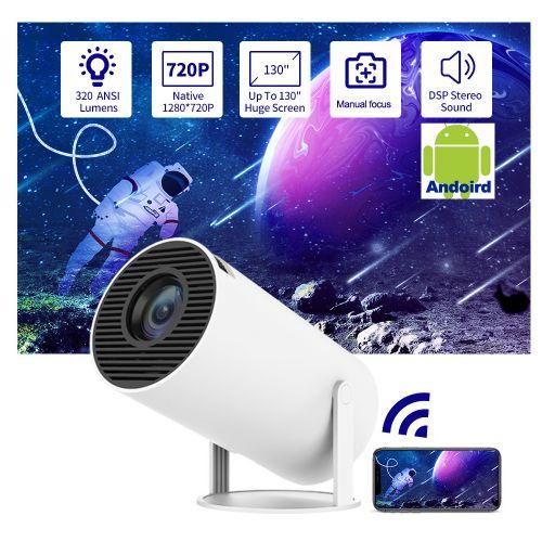 Android 12.0 Projector 4k Supported Outdoor Movie Projector