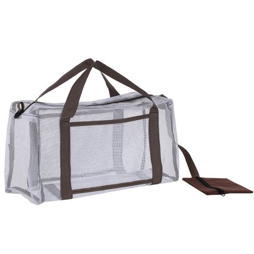 Mesh Tote Bag For Unisex Large Mesh Beach Bag With Zipper
