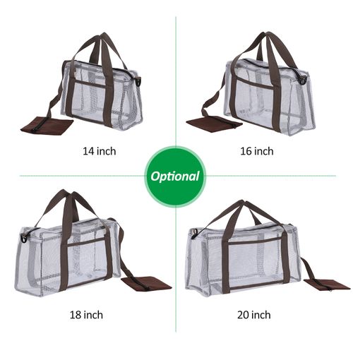 Mesh Tote Bag For Unisex Large Mesh Beach Bag With Zipper
