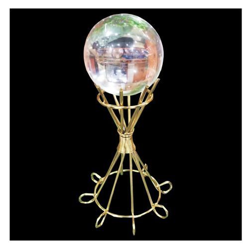 Glass Globe Table - Gold, Transparent