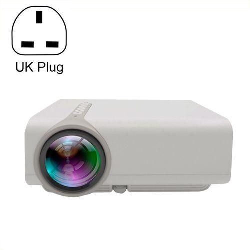 YG530 LED Small 1080P Wireless Screen Mirroring Projector, Power Plug:UK PlugBlack
