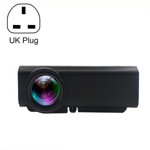 YG530 LED Small 1080P Wireless Screen Mirroring Projector, Power Plug:UK PlugWhite