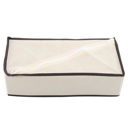 6 Grid Foldable Storage Box Bra Organizer Underwear Drawer Socks Ties Box For The Room And Wardrobe- Multicolor