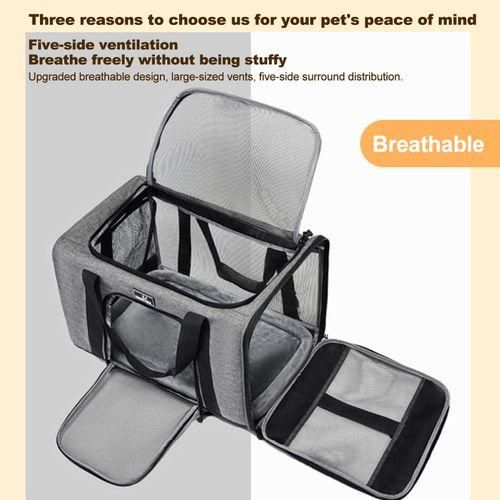 Breathable Car Pet Carrier  Airline Approved Portable Bag