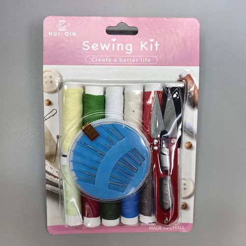Sewing Tool Box Hand Sewing Needles And Thread with Scissors Set Portable Sewing Kit