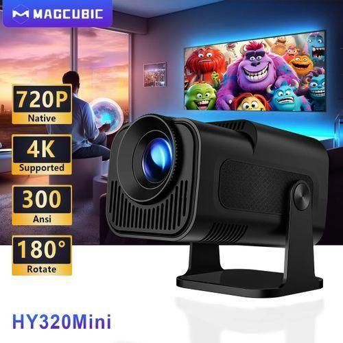 Mini 720P Android 11 4K Projector 300ANSI Wifi6 Portable 180&deg; Rotable Projectors
