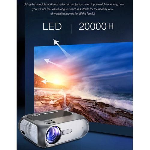 T7i 720P 200 ANSI Home Theater LED HD Digital Projector, Basic Version, US PlugSilver Grey