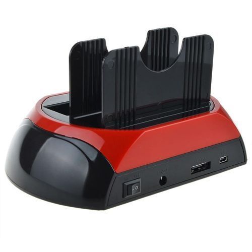 All In 1 HDD Docking Base   USB 3.0  Hard Drive Card-Red