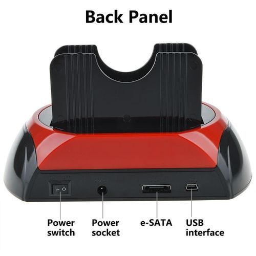 All In 1 HDD Docking Base   USB 3.0  Hard Drive Card-Red