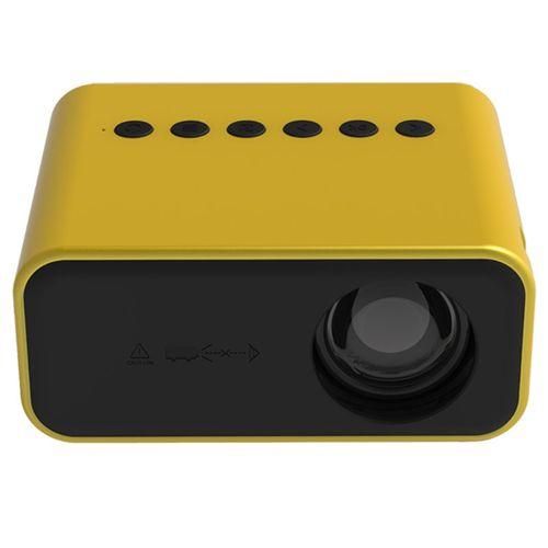 T500 1920x1080P 80 Lumens Portable Mini Home Theater LED HD Digital Projector Without Remote Control  AdaptorYellow