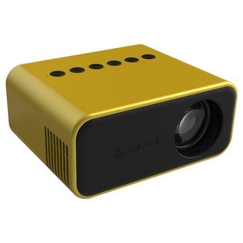 T500 1920x1080P 80 Lumens Portable Mini Home Theater LED HD Digital Projector Without Remote Control  AdaptorYellow