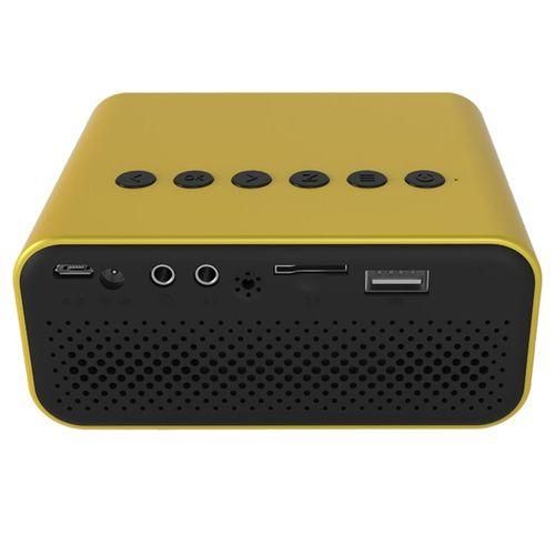 T500 1920x1080P 80 Lumens Portable Mini Home Theater LED HD Digital Projector Without Remote Control  AdaptorYellow