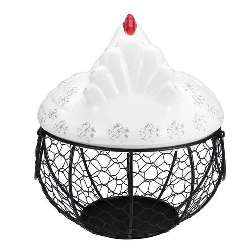 Mason Cash Brown Hen Egg Holder Kitchen Storage Nest Basket Cockerel Chicken-White