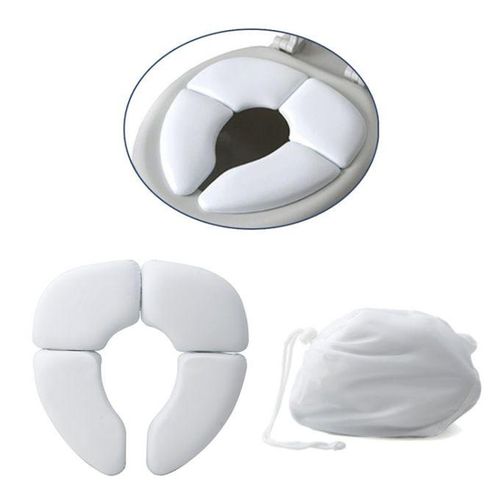 Soft Skin-Friendly Children Folding Potty Seat Cover Baby Travel Folding Padded Toilet Seat Toilet Training