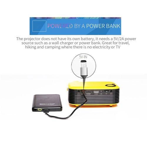 A2000 1080P Mini Portable Smart Projector Children Projector, UK PlugBlack