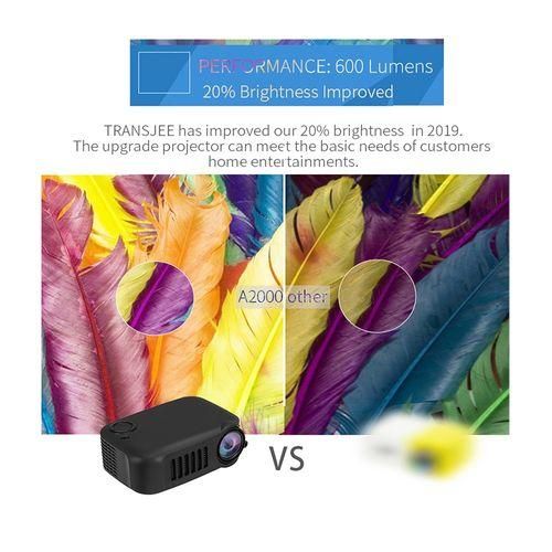 A2000 1080P Mini Portable Smart Projector Children Projector, UK PlugBlack