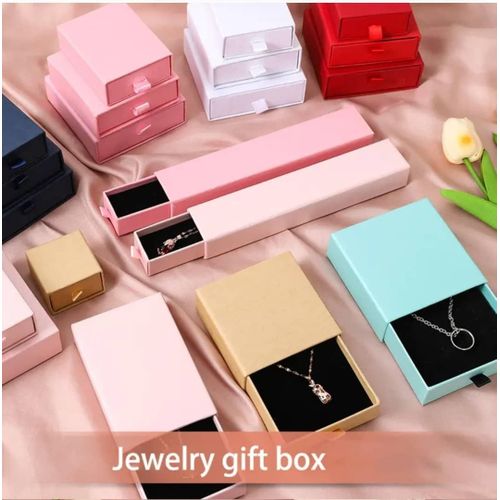 Jewellery Packaging Boxes Jewelry White Drawer Paper Box Gift Sliding
