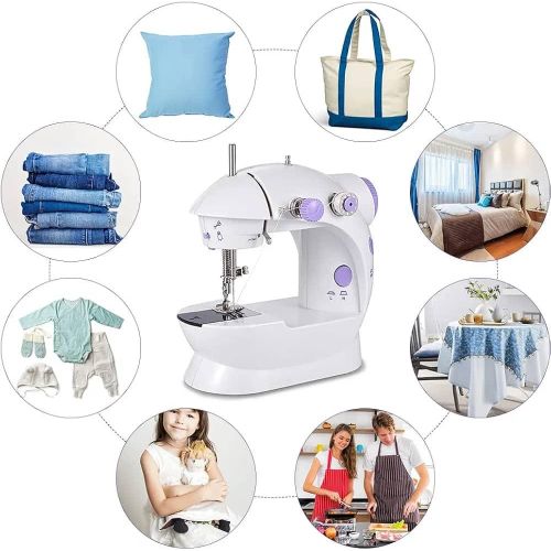 Mini Portable Sewing Machine That Uses Either Electricity Or Battery Cells - Multicolor