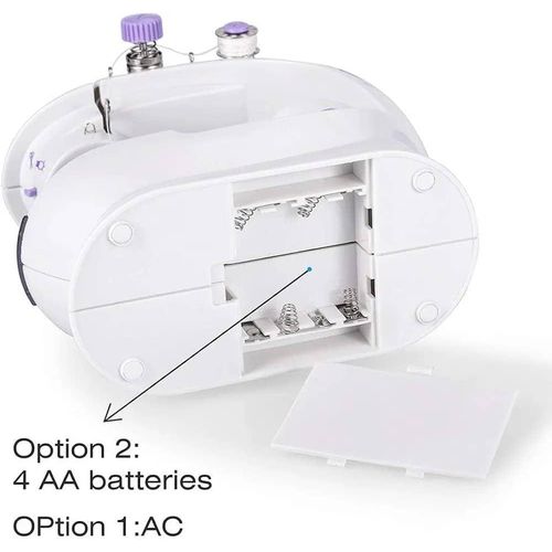 Mini Portable Sewing Machine That Uses Either Electricity Or Battery Cells - Multicolor