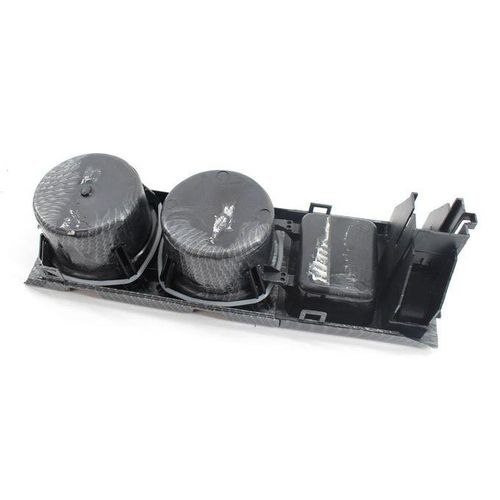 Car Front Center Console Drink Cup Holder + Coin Holder Tray Carbon Fiber Replacement for BMW 3Series E46 1999-2005