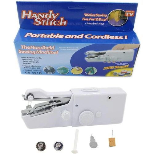 Mini Handheld Sewing Machine,  Portable  Stitch Cordless Sewing Machine for Curtains, Fabric, Kids Cloth, Crafts and Home Travel
