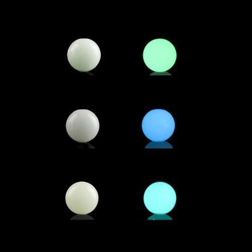 12pcs Round Stone Luminous Beads, The Jewelry Yellow Green