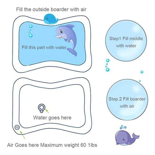 3 PCS Baby Kids Water Play Mat Toys Playmat Toddler