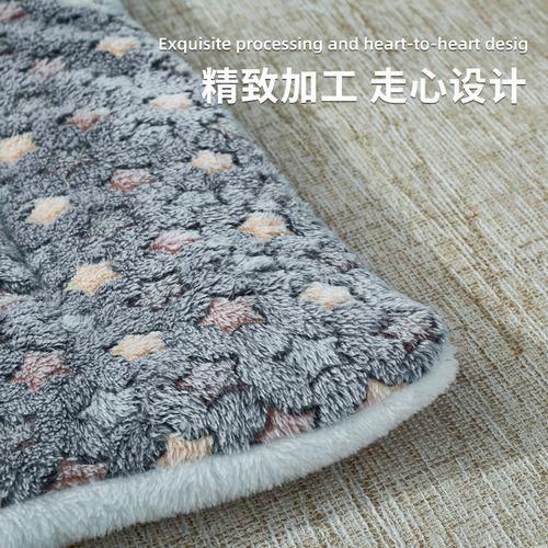 Threelayer Thickened Flannel Pet Cotton Pad, Autumn And