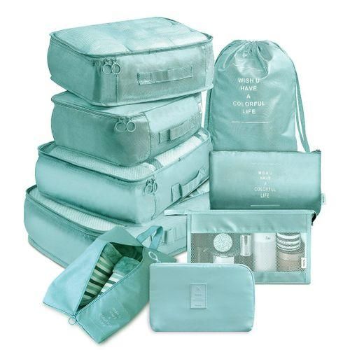 Thickened Twill New Travel Storage Bag Ninepiece Set