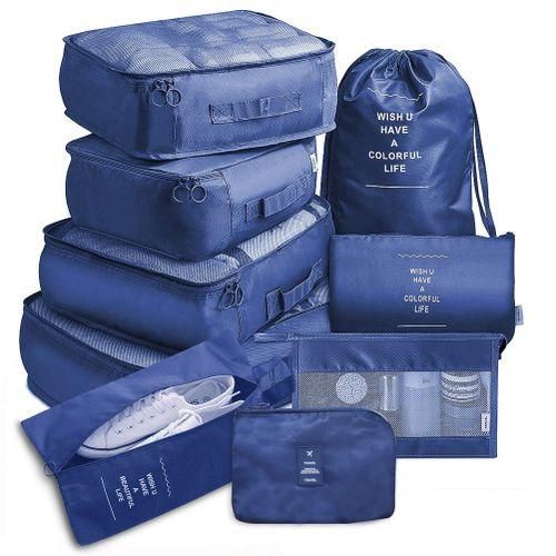 Thickened Twill New Travel Storage Bag Ninepiece Set