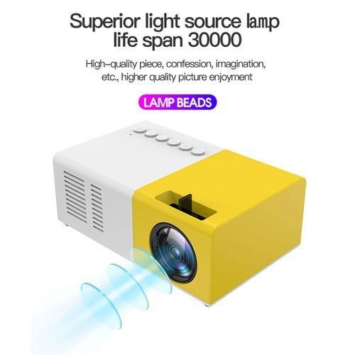 J9 1920x1080P 15 ANSI Portable Home Theater Mini LED HD Digital Projector, Basic Version, AU PlugBlack White