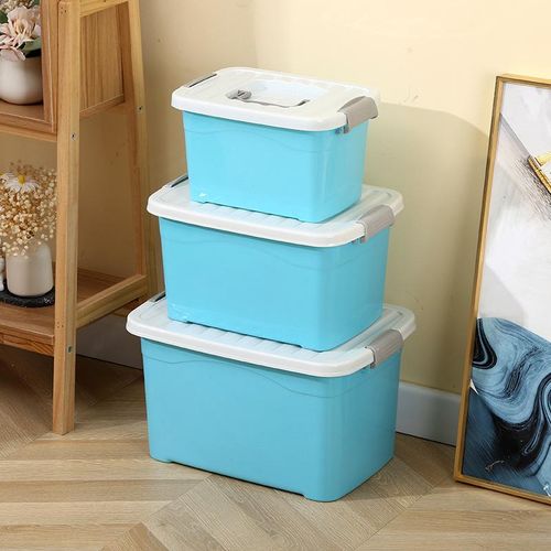 Large Plastic Storage Box Thickened Storage Box Clothes Storage Household Portable Storage Box with Lid Storage Box Storage Box