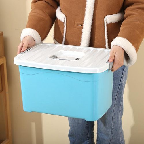 Large Plastic Storage Box Thickened Storage Box Clothes Storage Household Portable Storage Box with Lid Storage Box Storage Box