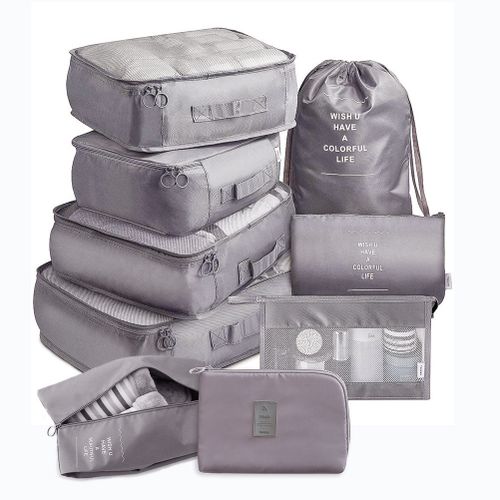 Thickened Twill New Travel Storage Bag Nine-piece Set