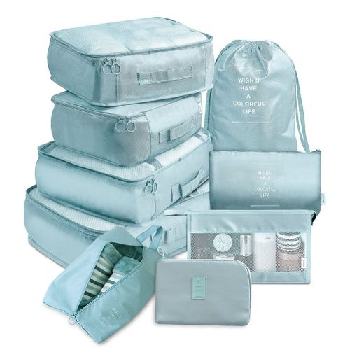Thickened Twill New Travel Storage Bag Nine-piece Set