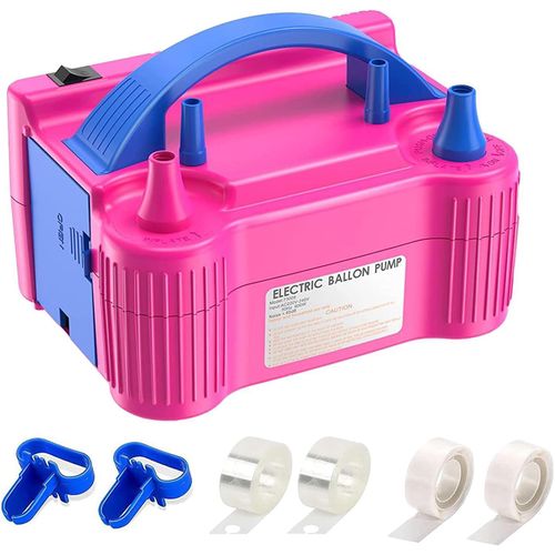 Electric Balloon Pump Portable Air Blower Pump Dual Nozzle Balloon Inflator For Party - Multi