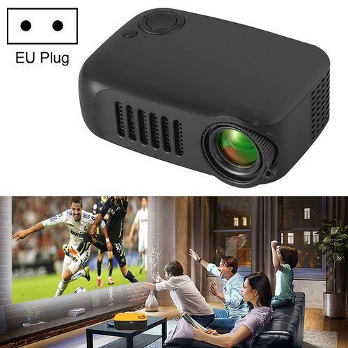 A2000 1080P Mini Portable Smart Projector Children Projector, EU PlugBlack