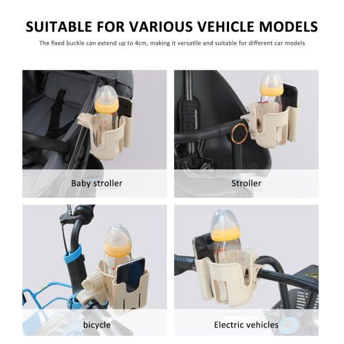 Universal Stroller Cup Holder Detachable Phone Holder Baby Stroller Organizer Suitable for Bikes Trolleys Wheelchair NO5284