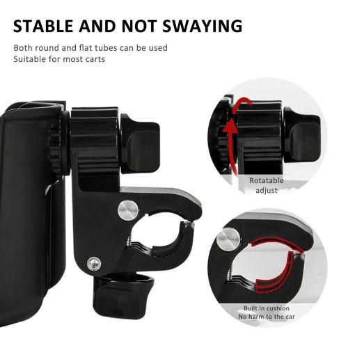 Universal Stroller Cup Holder Detachable Phone Holder Baby Stroller Organizer Suitable for Bikes Trolleys Wheelchair NO5284