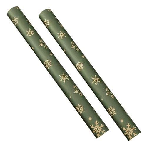 Size Wrapping Paper 2pack Festive Xmas Wrapping Paper Set for Gift Green