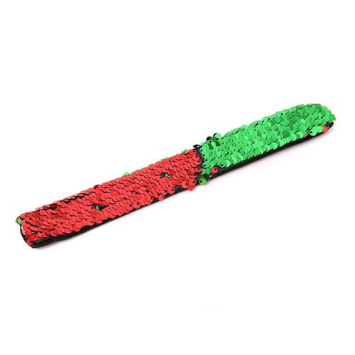 Double Colors Sequin Slap Bracelets Wristband Party Wrist Strap Kids Children Holiday Beach Party New,8 NO5111
