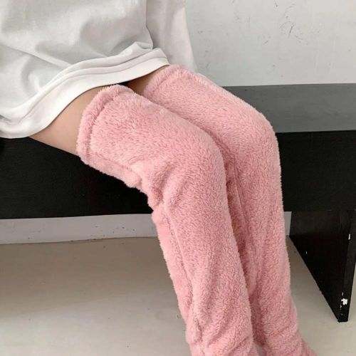 Winter Fluffy Sock Slippers Comfortable Knee Protection Stockings Suitable for Friends Family NO5288