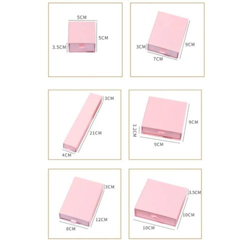 Jewellery Packaging Boxes Jewelry White Drawer Paper Box Gift Sliding-Black