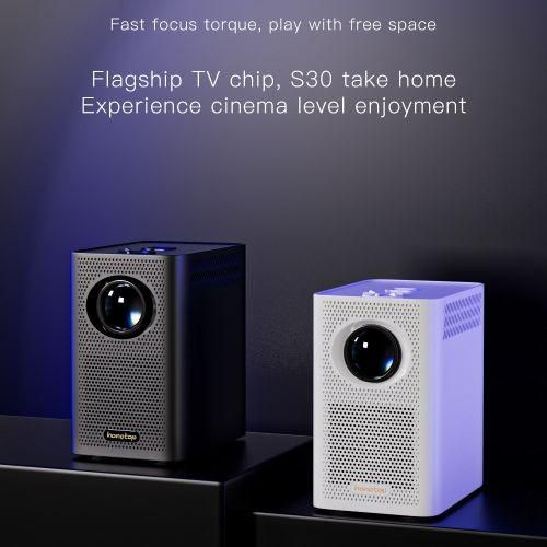 S30 Android System HD Portable WiFi Mobile Projector, Plug Type:UK PlugWhite