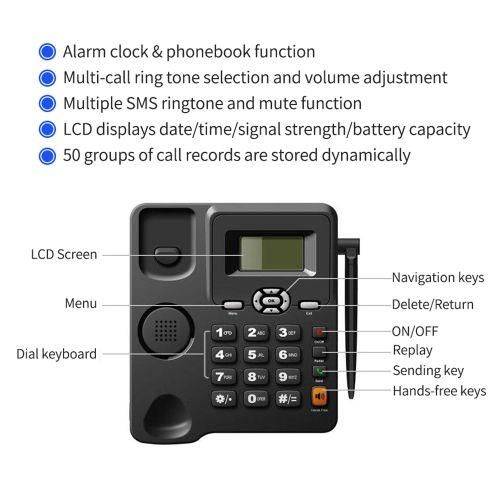 Cordless Phone Desktop Telephone Support GSM