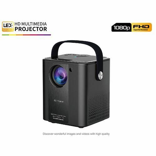 C500 Portable Mini LED Home HD Projector, Style:Same Screen VersionBlack