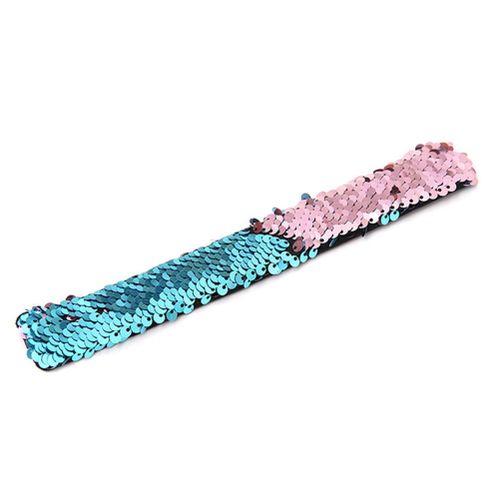 Double Colors Sequin Slap Bracelets Wristband Party Wrist Strap Kids Children Holiday Beach Party New,7 NO5112