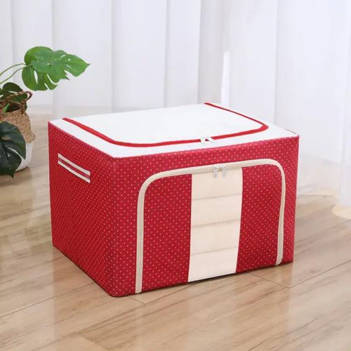 3pcs Oxford Cloth Foldable Storage Boxes (100L , 66L and 25L /Big  medium and small)  - multicolor